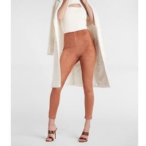 Super High Waisted Faux Suede Leggings